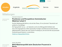 Tablet Screenshot of maedchenpolitik.de